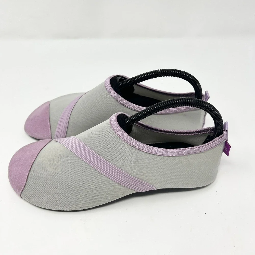 FitKicks Live Well Women‎ XL Foldable Barefoot Yoga Comfort Shoe Slip On Purple